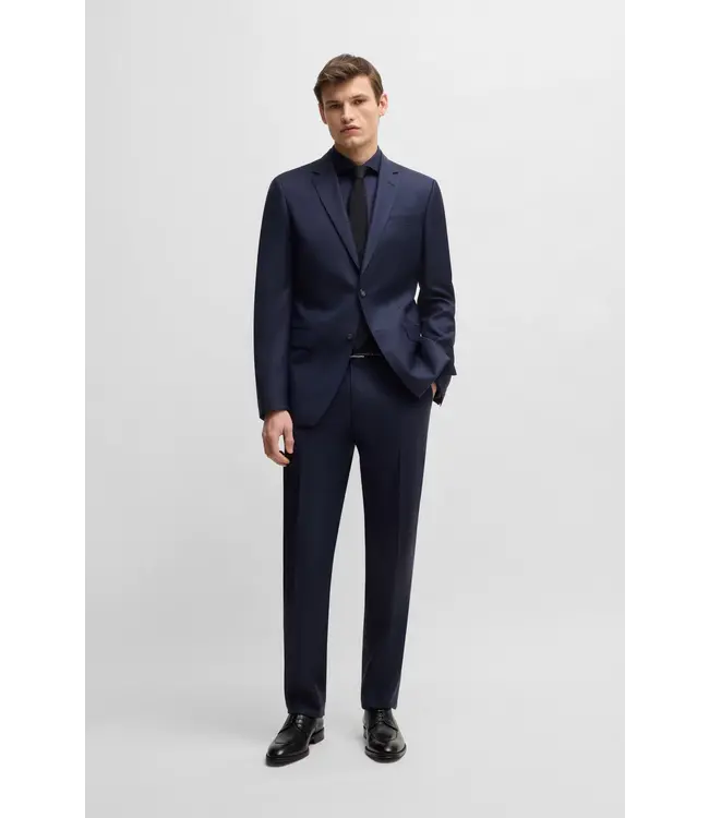 BOSS Leather Derby shoes with apron toe