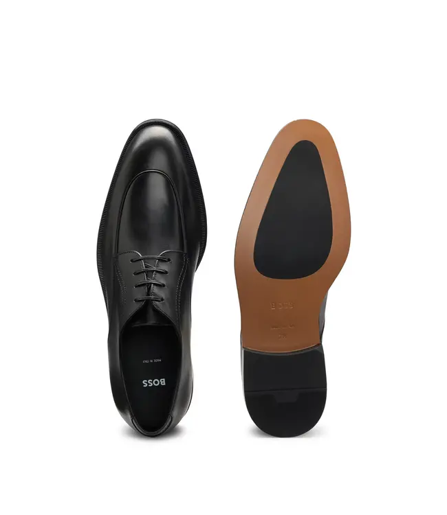 BOSS Leather Derby shoes with apron toe