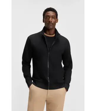 BOSS Sweat zippé en coton stretch mercerisé