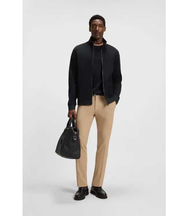 BOSS Sweat zippé en coton stretch mercerisé