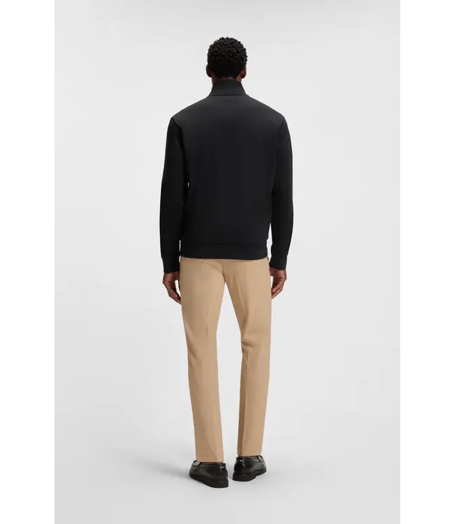 BOSS Zip-up sweatshirt in mercerised stretch cotton