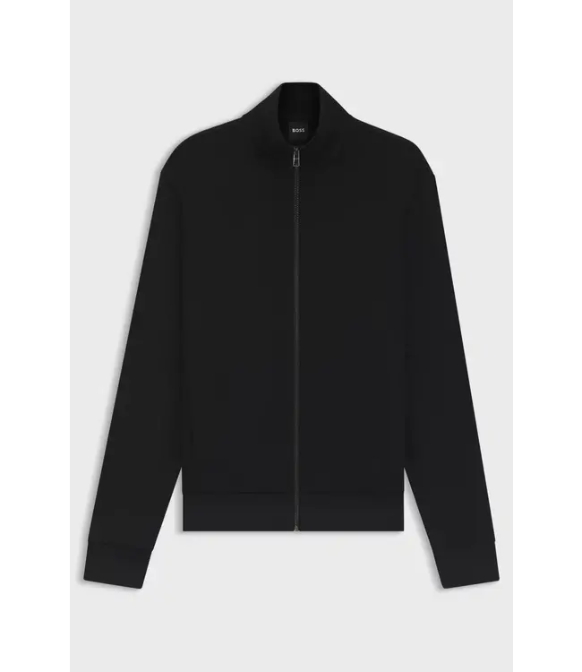 BOSS Sweat zippé en coton stretch mercerisé