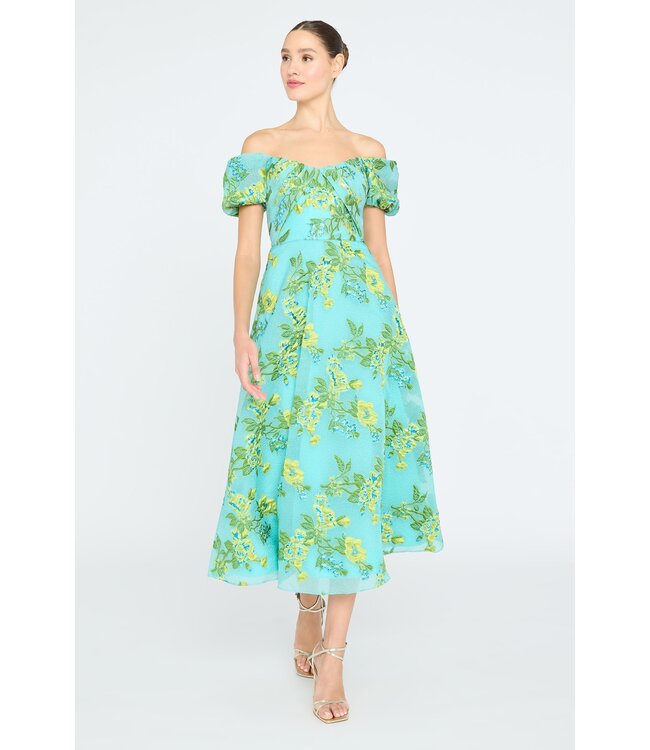 Theia Alanis Off Shoulder Dress