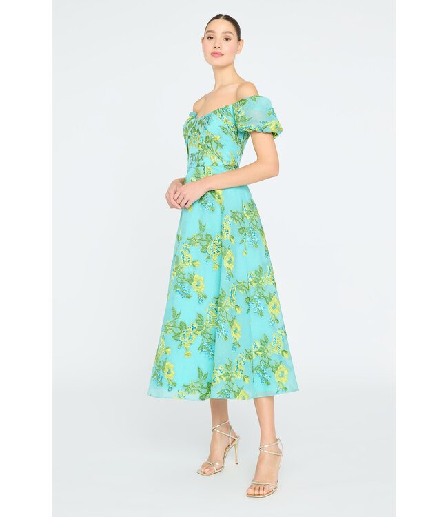 Theia Alanis Off Shoulder Dress