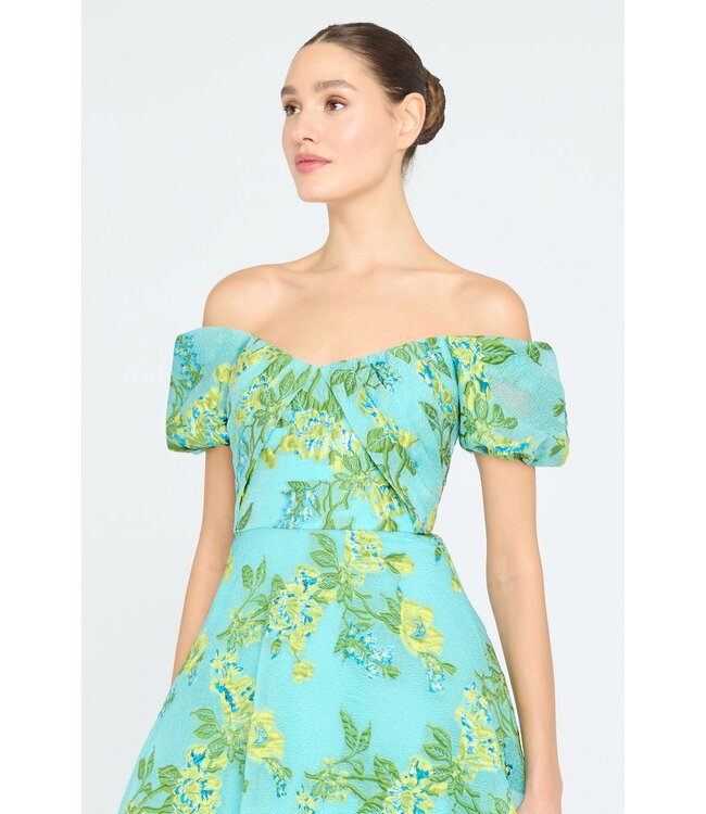 Theia Alanis Off Shoulder Dress