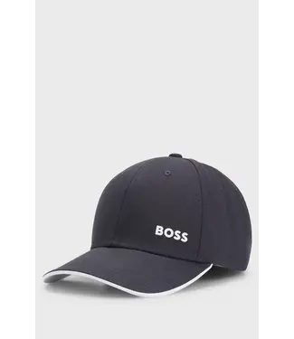 BOSS Logo-print cap in cotton twill