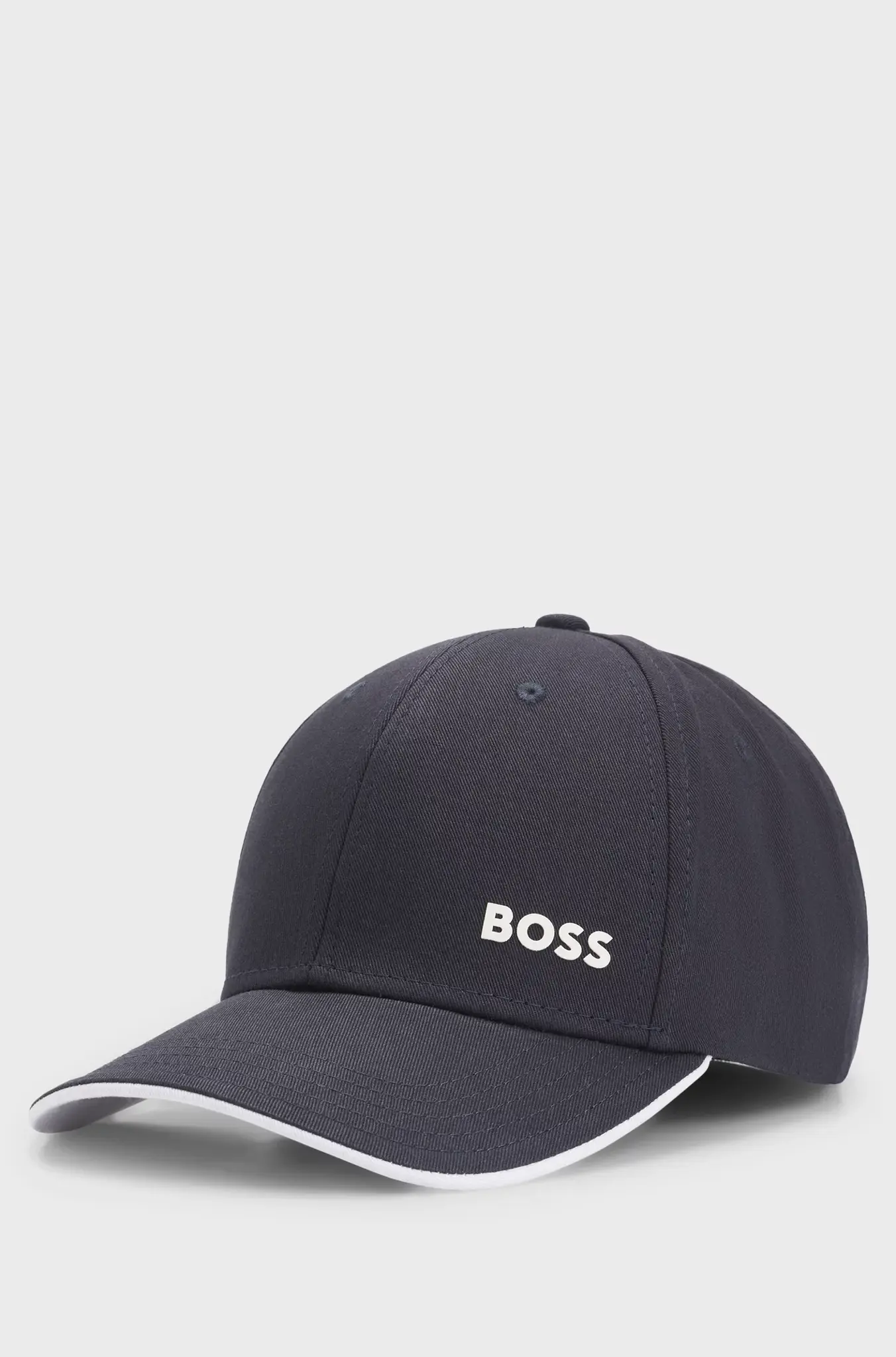 Logo-print cap in cotton twill