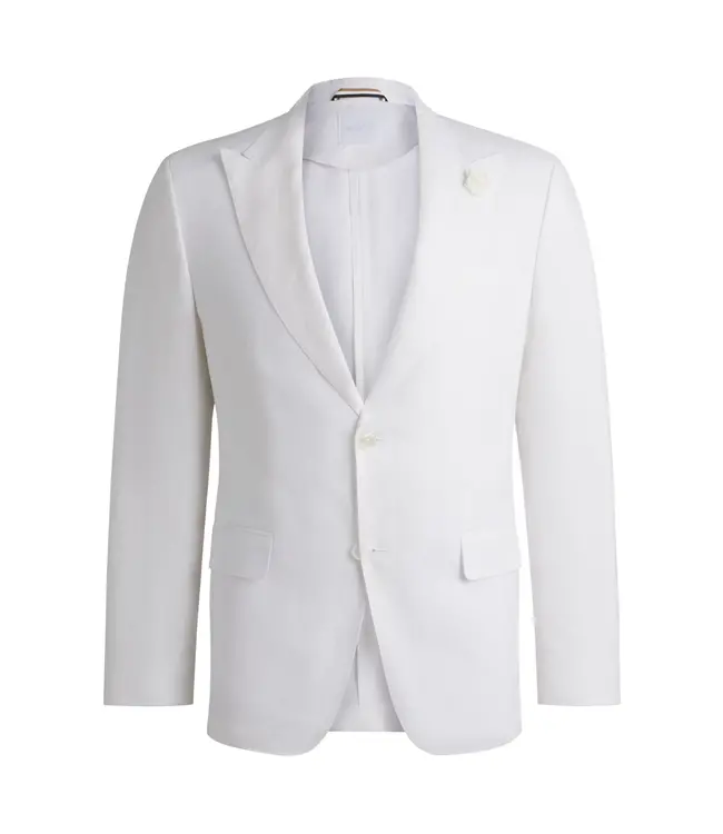 BOSS Blazer slim en toile de lin