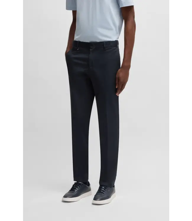 BOSS Formal trousers in comfort-stretch cotton