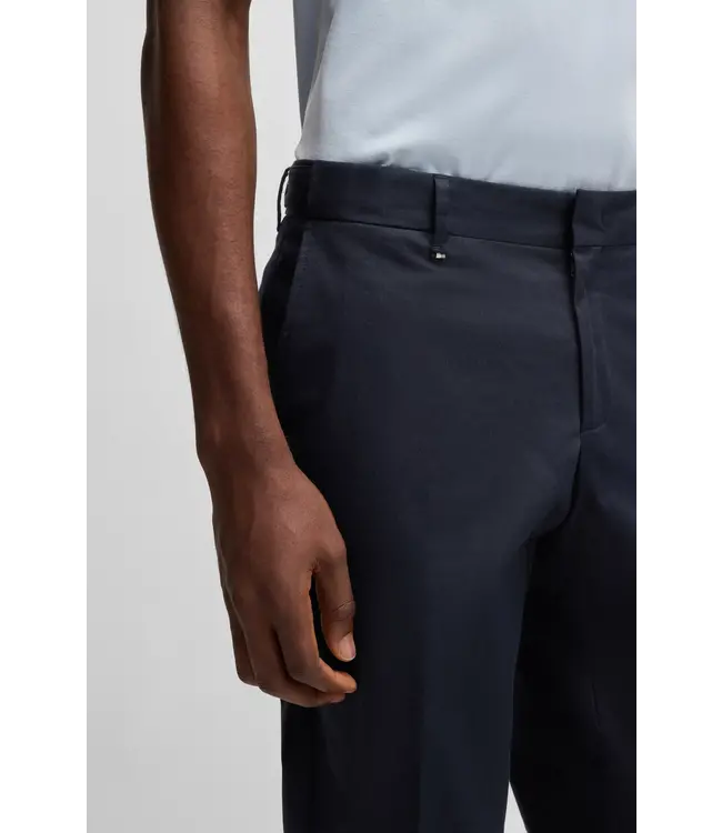 BOSS Formal trousers in comfort-stretch cotton