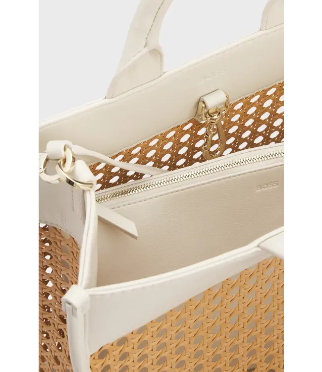 BOSS Sac fourre-tout tissé avec logo doré