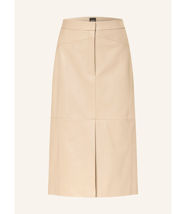 BOSS Jupe crayon en cuir brillant