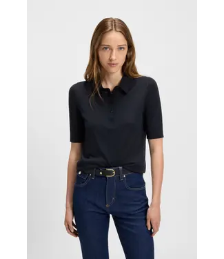 BOSS Short-sleeved wool polo sweater