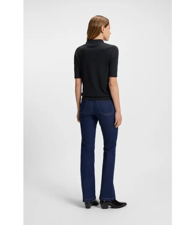 BOSS Short-sleeved wool polo sweater