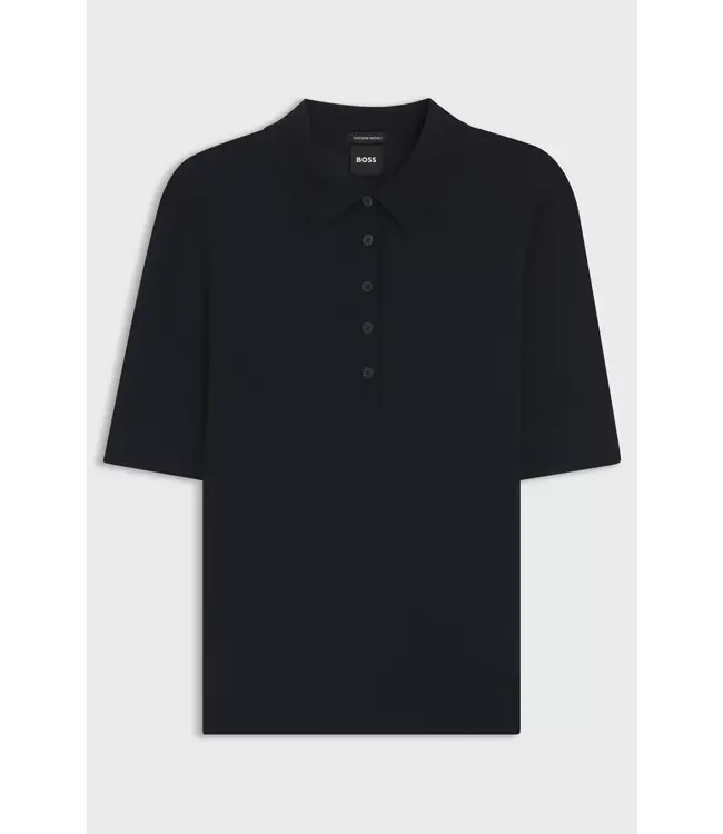 BOSS Polo en laine à manches courtes
