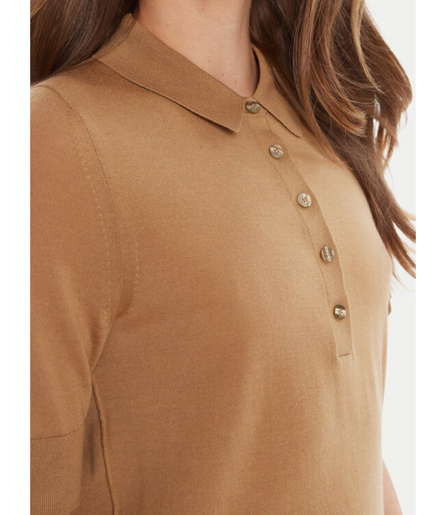 BOSS Short-sleeved wool polo sweater