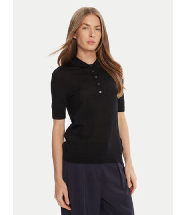 BOSS Polo en laine à manches courtes