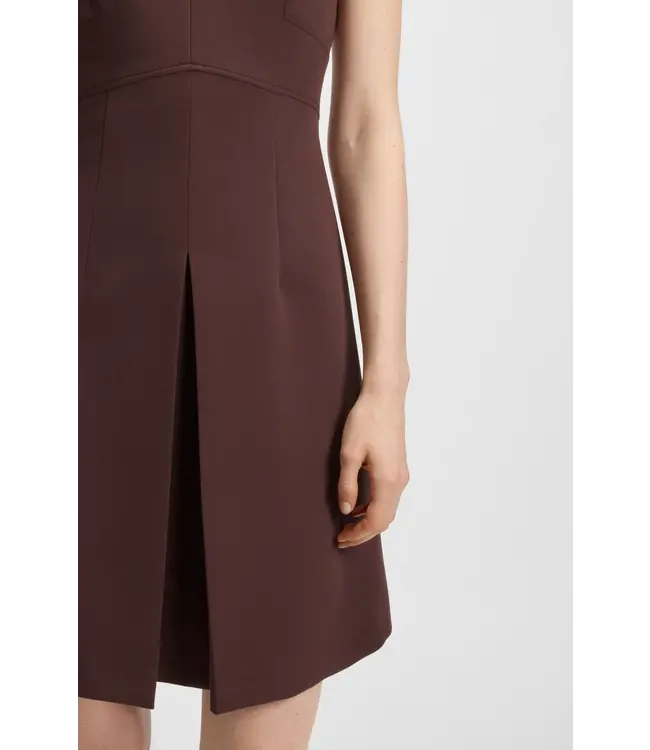 BOSS Short-sleeved dress with pleat front