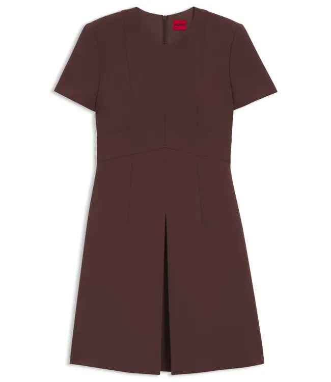 BOSS Robe à manches courtes avec plis sur le devant