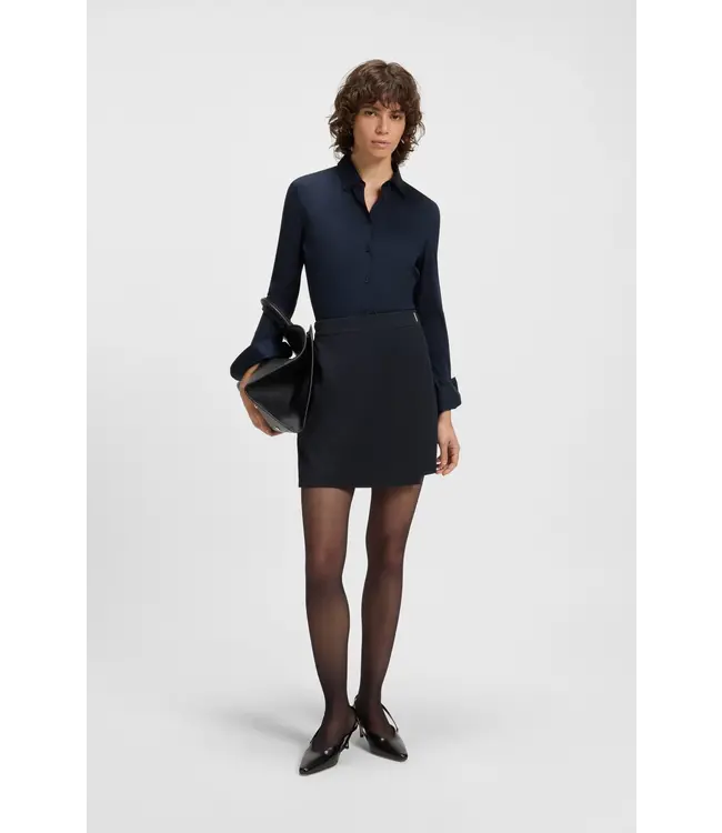 BOSS Crepe mini skirt with wrap front