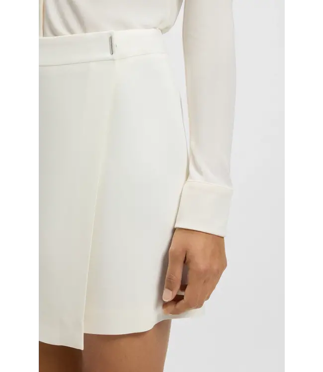 BOSS Mini-jupe en crêpe avec devant croisé