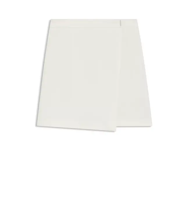 BOSS Mini-jupe en crêpe avec devant croisé