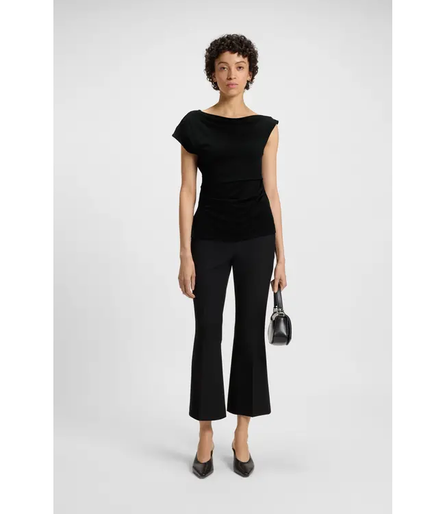 BOSS Off-the-shoulder top in stretch fabric