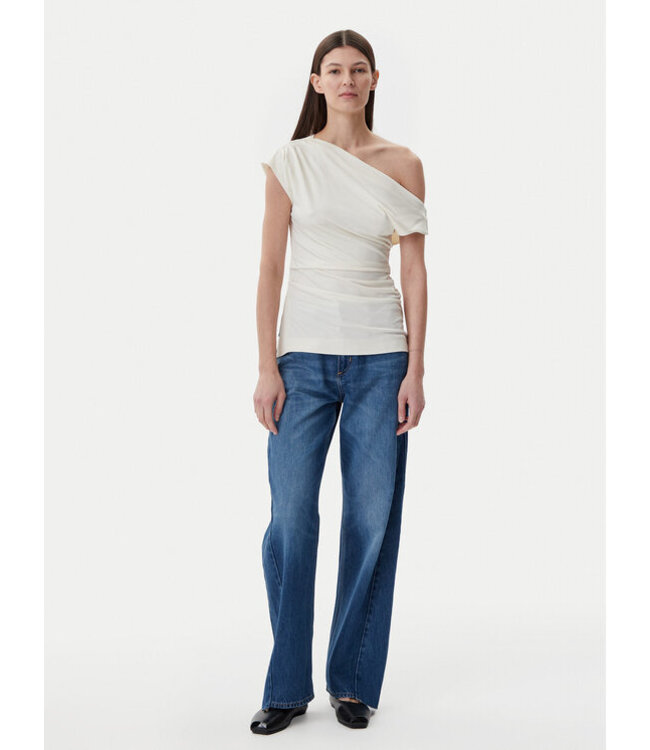 BOSS Off-the-shoulder top in stretch fabric