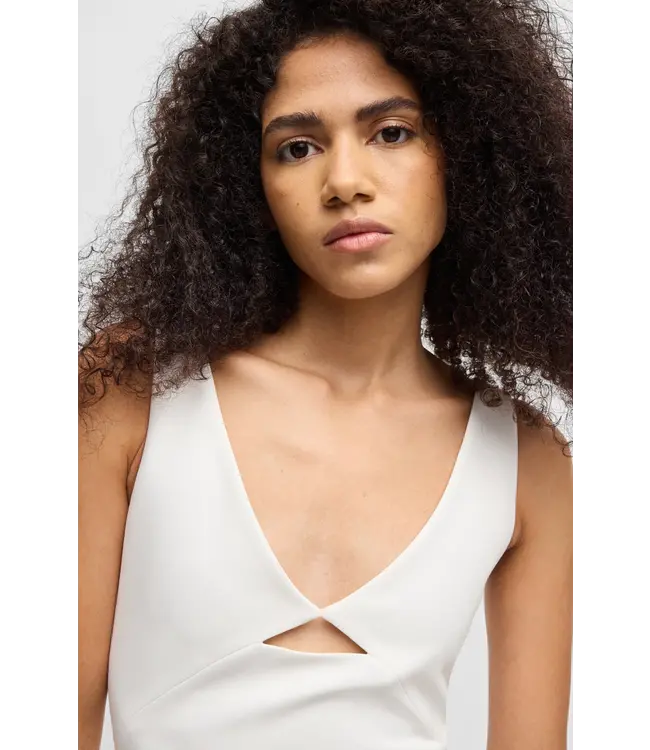 BOSS Robe midi moulante avec découpes