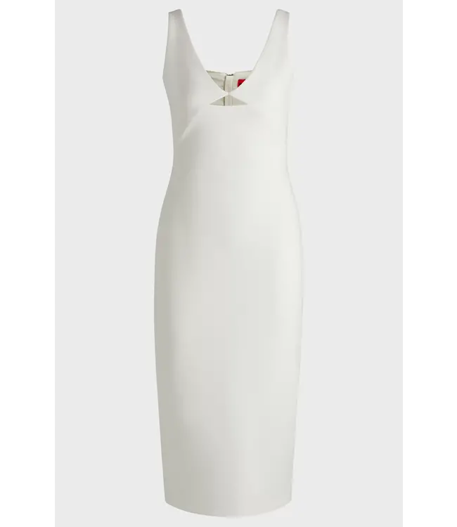 BOSS Robe midi moulante avec découpes