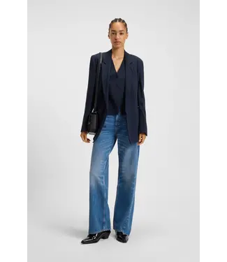 BOSS Jean ample en denim indigo avec ourlets dégradés