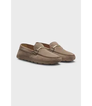 BOSS Suede moccasins with driver outsole