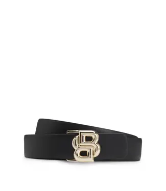 BOSS Reversible leather belt with monogram buckle