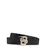 BOSS Reversible leather belt with monogram buckle