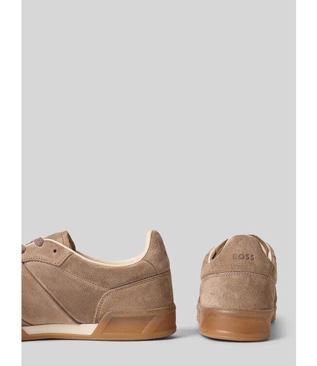 BOSS Suede trainers with rubber sole