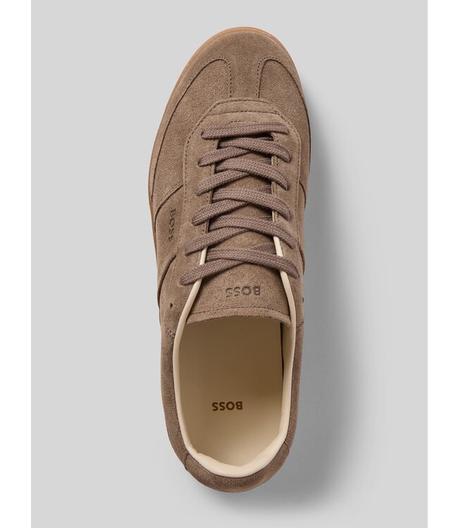 BOSS Suede trainers with rubber sole