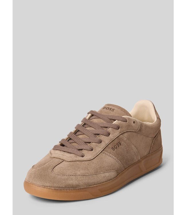 BOSS Suede trainers with rubber sole