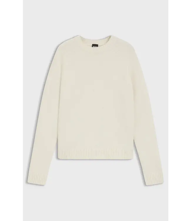 BOSS Crew-neck sweater in stretch fabric