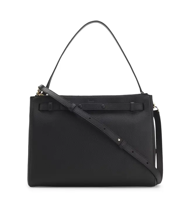 BOSS Leather tote bag with Double B monogram