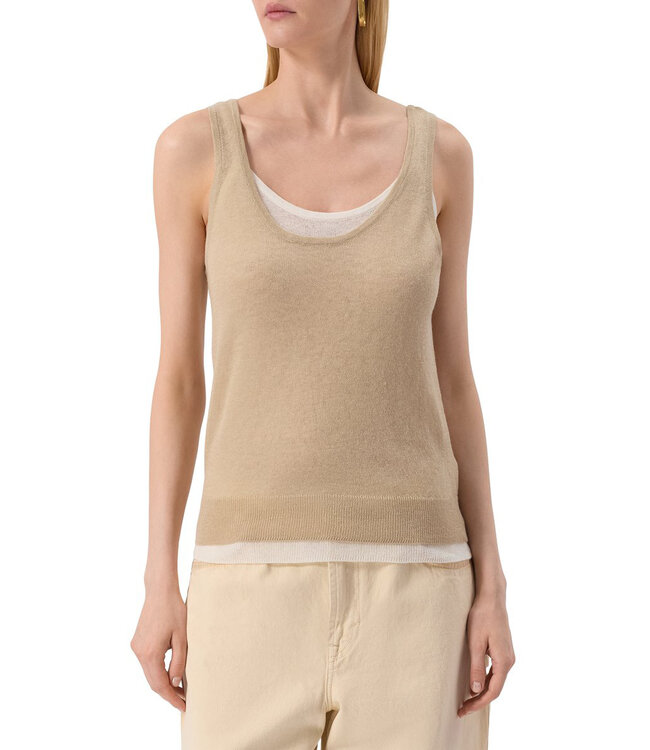 BOSS Débardeur en tricot avec design superposé