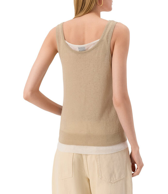 BOSS Débardeur en tricot avec design superposé