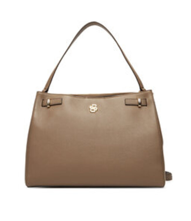 BOSS Sac fourre-tout en cuir avec monogramme Double B
