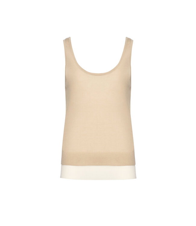 BOSS Débardeur en tricot avec design superposé