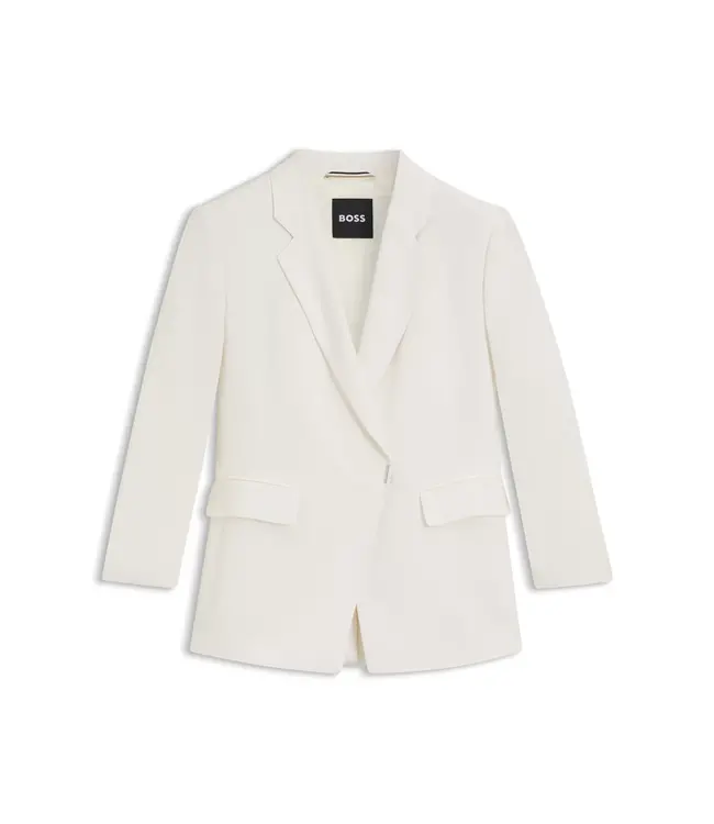 BOSS Slim-fit blazer with press-stud closure