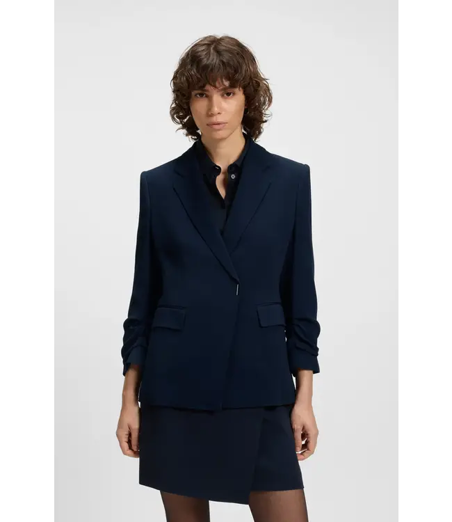 BOSS Slim-fit blazer with press-stud closure