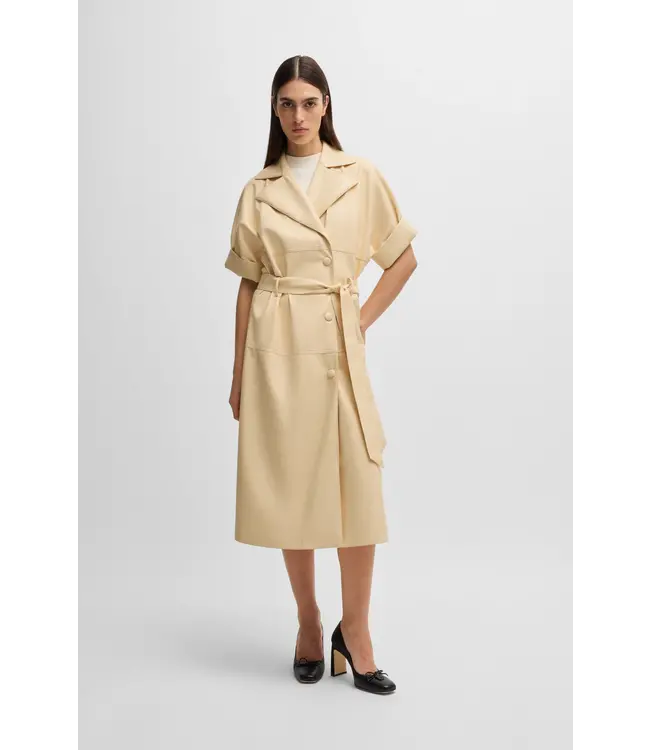 BOSS Robe ample style trench en simili cuir