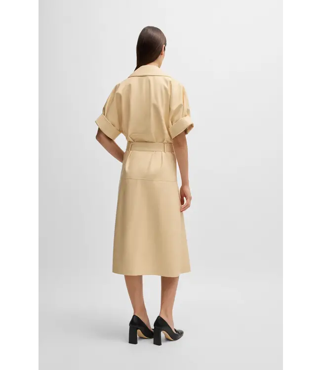 BOSS Robe ample style trench en simili cuir