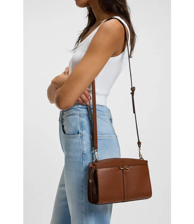 BOSS Sac à bandoulière en cuir grainé avec finitions métalliques