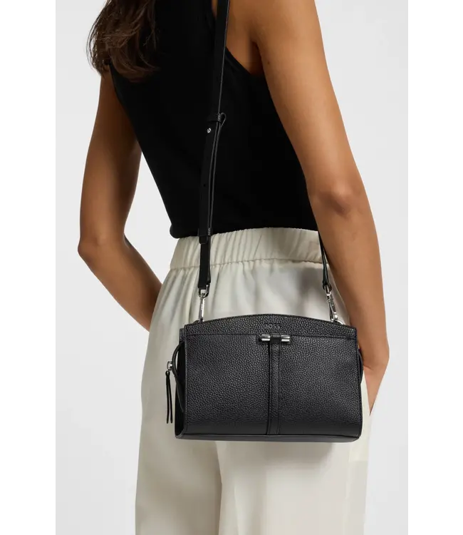BOSS Sac à bandoulière en cuir grainé avec finitions métalliques
