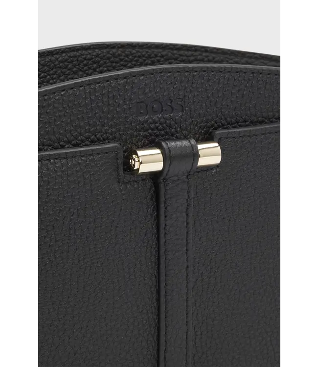 BOSS Sac à bandoulière en cuir grainé avec finitions métalliques